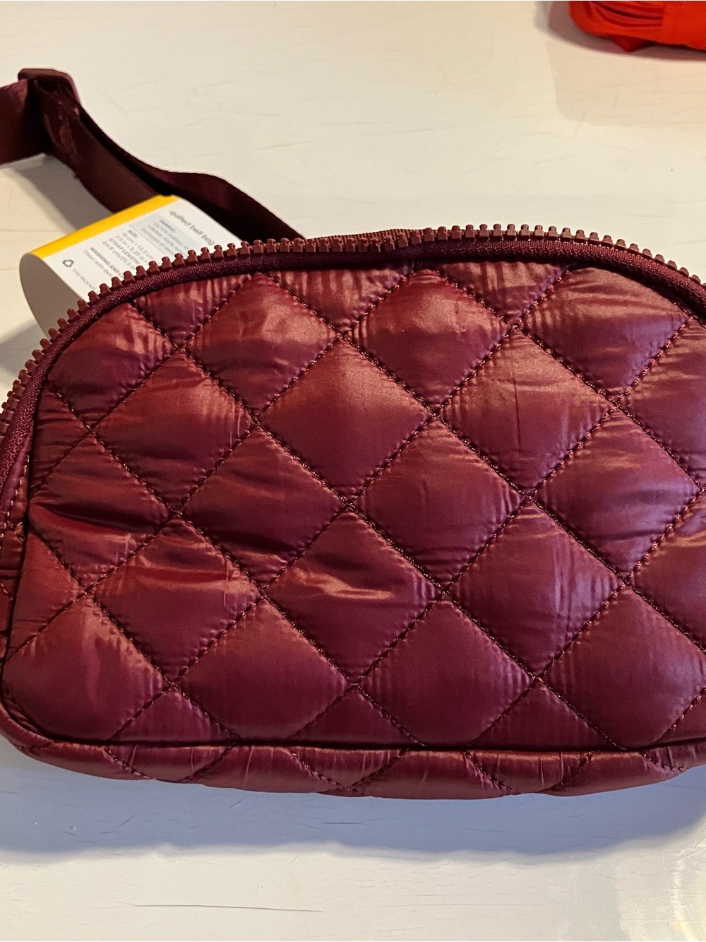 Lole Quilted Crossbody Travel Bag in Wine